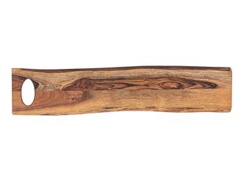 Planche de service en bois plateau décoratif Thor 70x15cm planche décorative en acacia massif 4