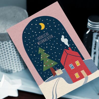 Greeting card - winter night