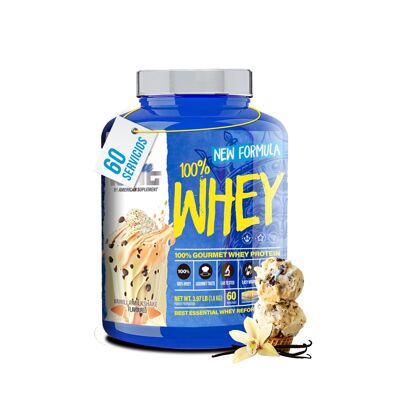 AS American Supplement | 100% Whey Protein | Blueking | 1.8kg | Vanilla | Whey Protein | Help Increase your Muscle Mass | Contains Creatine, L-Glutamine and BCAA'S