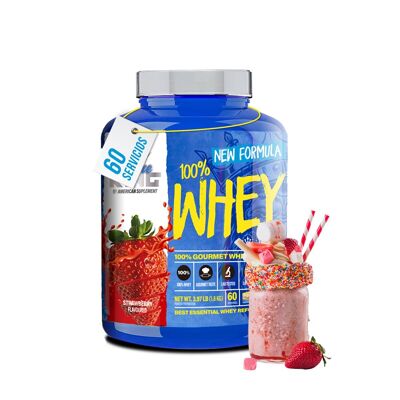 AS American Suplement | 100% Whey Protein | Blueking | 1,8 kg | Fresa | Proteína de Suero de Leche | Ayuda a Aumentar tu Masa Muscular | Contiene Creatina, L-Glutamina y BCAA'S