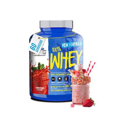 AS American Supplement | 100% Whey Protein | Blueking | 1.8kg | Strawberry | Whey Protein | Help Increase your Muscle Mass | Contains Creatine, L-Glutamine and BCAA'S