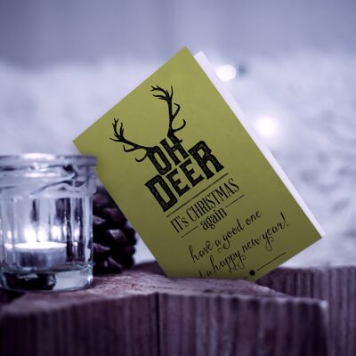 Carte de voeux - Oh Deer