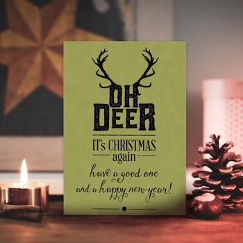 Carte de voeux - Oh Deer 3
