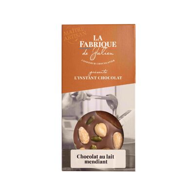 Handmade mendiant milk chocolate bar - 110 g - La Fabrique de Julien