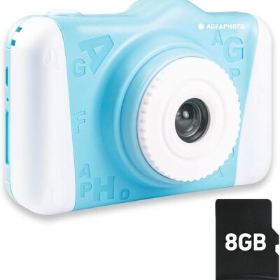 AGFA PHOTO Realikids Cam 2 - Fotocamera digitale per bambini (foto, video, schermo LCD da 3,5'', filtri fotografici, modalità selfie, batteria al litio)