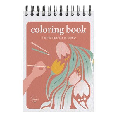 Libro para colorear A6 - Floral #1