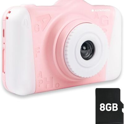 AGFA PHOTO Realikids Cam 2 - Fotocamera digitale per bambini (foto, video, schermo LCD da 3,5'', filtri fotografici, modalità selfie, batteria al litio)
