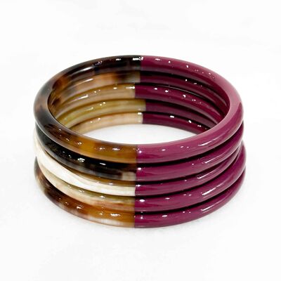 Colorful real horn bracelet - Color 4075C