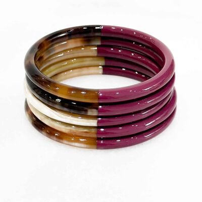 Bracelet coloré en corne véritable - Couleur 4075C