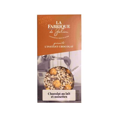 Artisanal milk chocolate and hazelnut bar - 110 g - La Fabrique de Julien