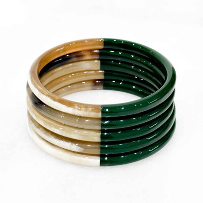 Colorful real horn bracelet - Color 2411C