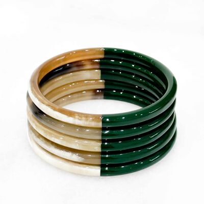 Bracelet coloré en corne véritable - Couleur 2411C