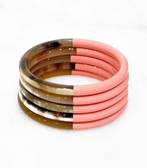 Bracelet coloré en corne véritable - Couleur 2339C