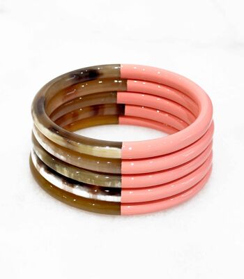 Bracelet coloré en corne véritable - Couleur 2339C 1