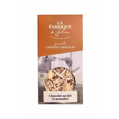 Tavoletta artigianale di cioccolato al latte e mandorle - 110 g - La Fabrique de Julien