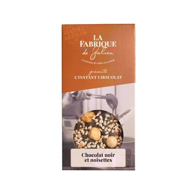 Artisanal dark chocolate and hazelnut bar - 110 g - La Fabrique de Julien