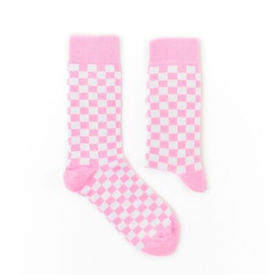 Unisex-Socken mit rosa Karomuster