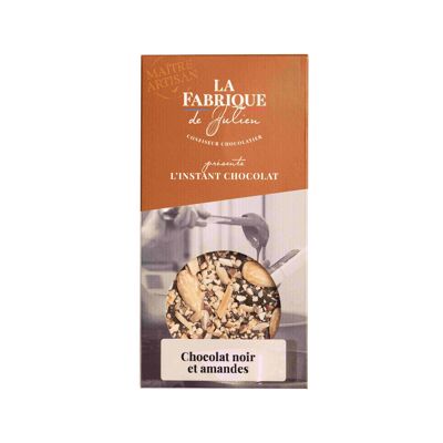 Artisanal bar of dark chocolate and almonds - 110 g - La Fabrique de Julien