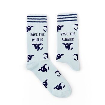Chaussettes unisexes Save The Whale 1