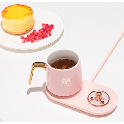 Posavasos calentador de tazas, rosa, idea de regalo de Navidad