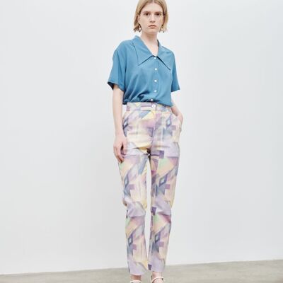 Lady Print Geometric Pants