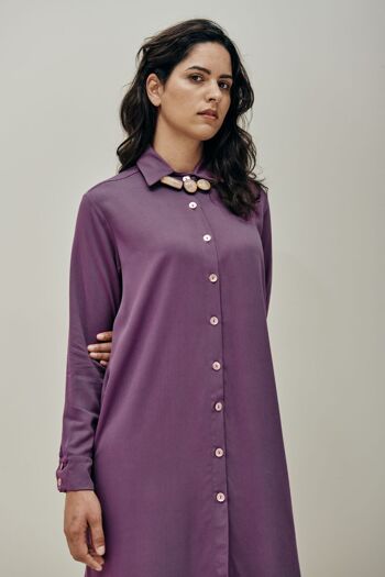 Robe chemise Row - Aubergine 1