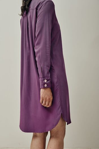 Robe chemise Row - Aubergine 4