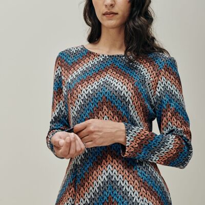 Robe Florence - Chevrons Multicolores