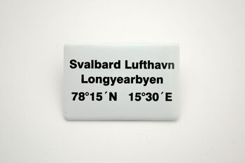 Aimant émaillé pour réfrigérateur rectangulaire 4x6 cm | SVALBARD 12