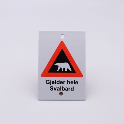 Rechteckiges Emailleschild 12x8 cm | Spitzbergen