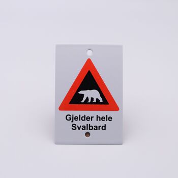 Plaque émaillée rectangulaire 12x8 cm | Svalbard 1