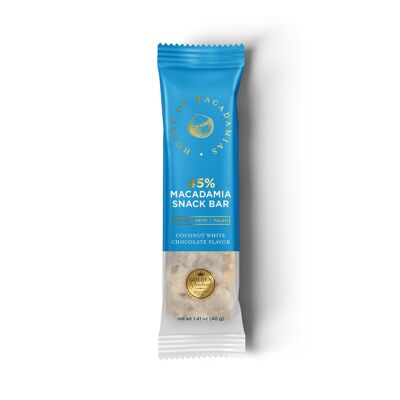 Macadamia-Snackriegel, weiße Kokosnussschokolade, 12 x 40 g