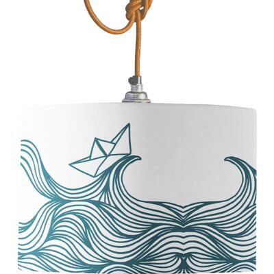 Pantalla de lámpara de barco de papel