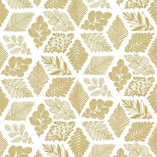 Pure Leaves gold Napkin 25x25
