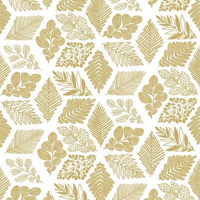 Pure Leaves gold Napkin 25x25