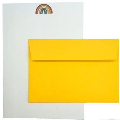 Compendio di carta da lettere arcobaleno