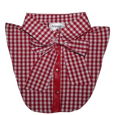 Collar Red Square Bow - Red