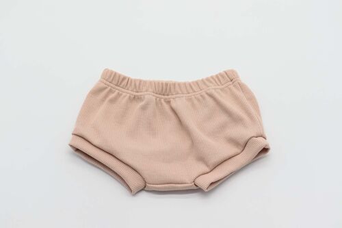 Pantalón Corto Basic Canalé Rosa