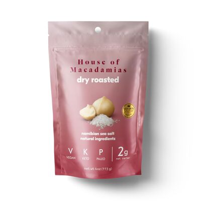Macadamia Nuts, Roasted with Namibian Sea Salt & Cracked Pepper,  6 x 113g
