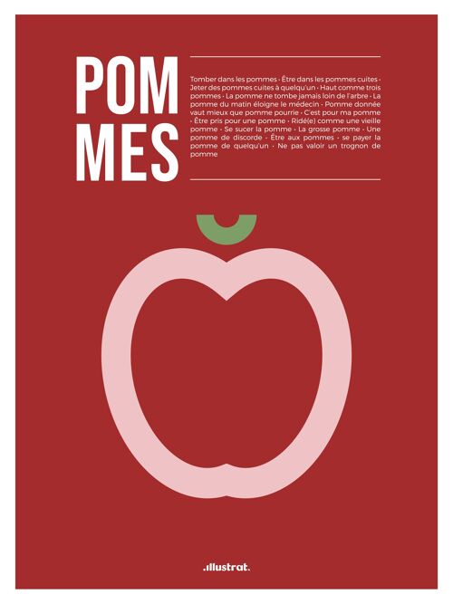 Pomme - Carte Postale 