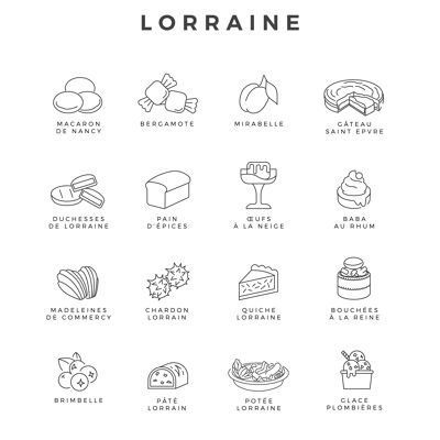 Prodotti e specialità della Lorena - Cartolina