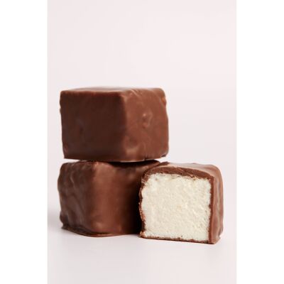Artisanal vanilla marshmallows coated with milk chocolate – 120 g – La Fabrique de Julien