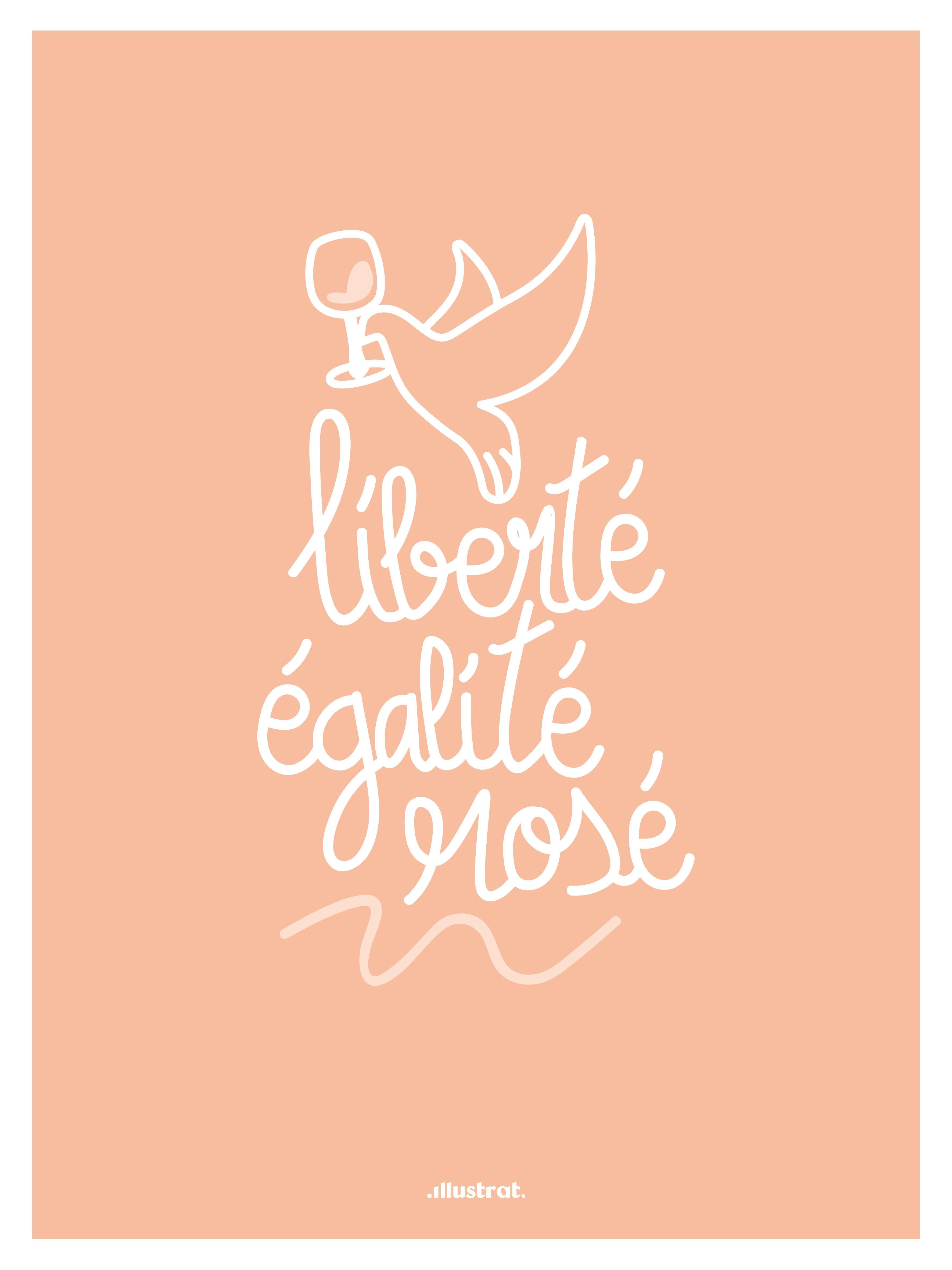 Libertà - Uguaglianza - Rosé - Cartolina