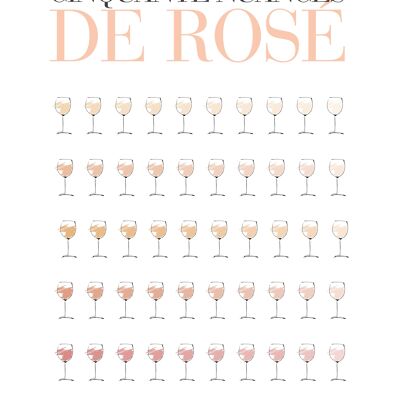 50 nuances de rosé - 20x30 cm 