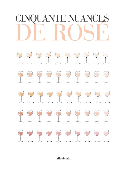 50 nuances de rosé - 40x50 cm 