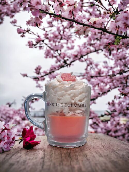 Bougie gourmande parfumée à la fleur de sakura