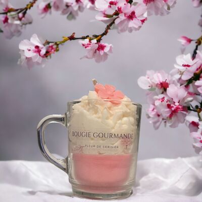 Vela gourmet perfumada con flor de cerezo