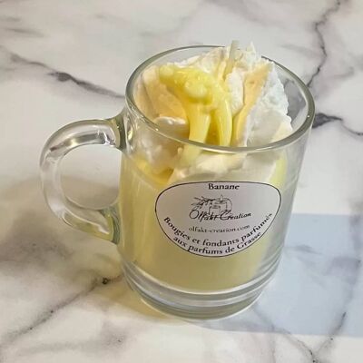 Gourmet banana scented candle