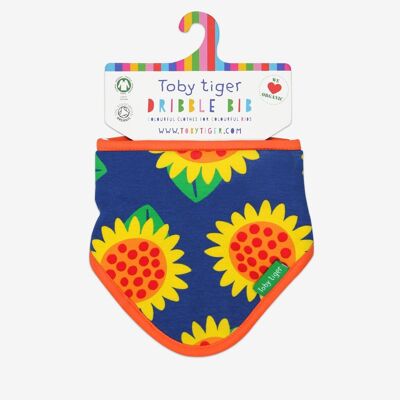 Organic baby towel with sunflowers