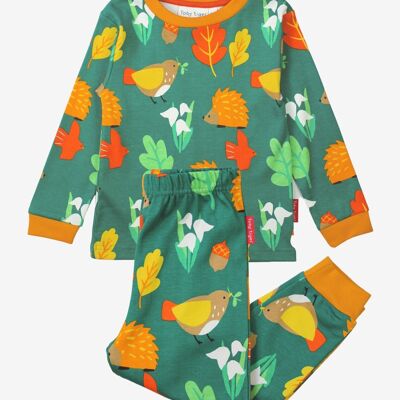 Schlafanzug aus Bio Baumwolle mit Herbstmotiv